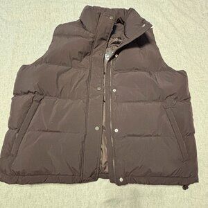 NWT Land's End Women's Black Puffer Vest, L (14-16)